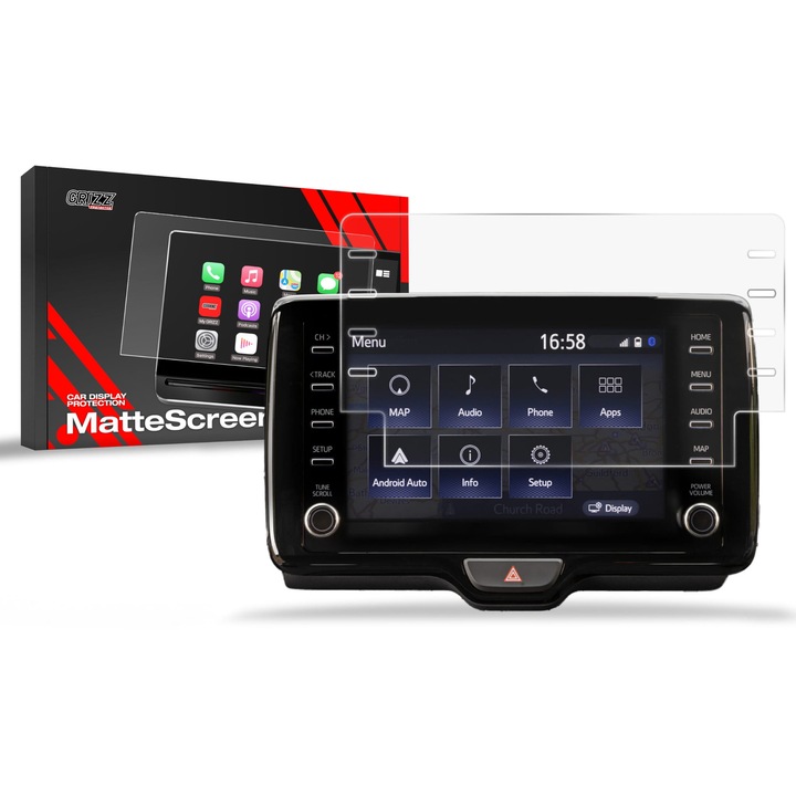 Folie de protectie mata, Grizzprotector - Cardisplay Matte Pentru Toyota Yaris