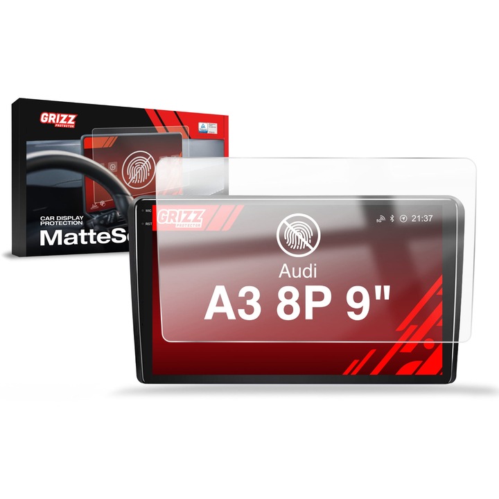 Folie de protectie mata, Grizzprotector - Cardisplay Matte Pentru Audi A3 8P Android Radio