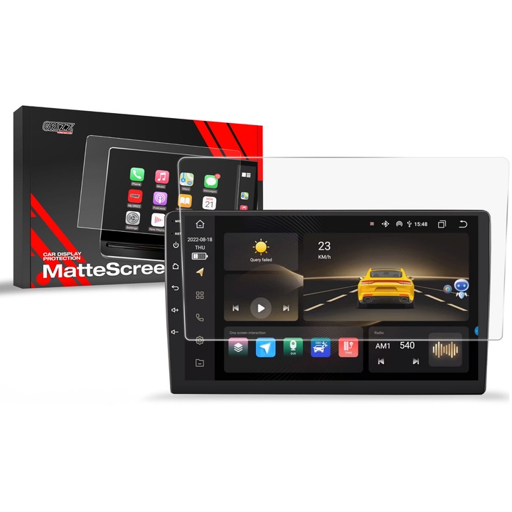 Folie de protectie mata, Grizzprotector - Cardisplay Matte Pentru Android Radio