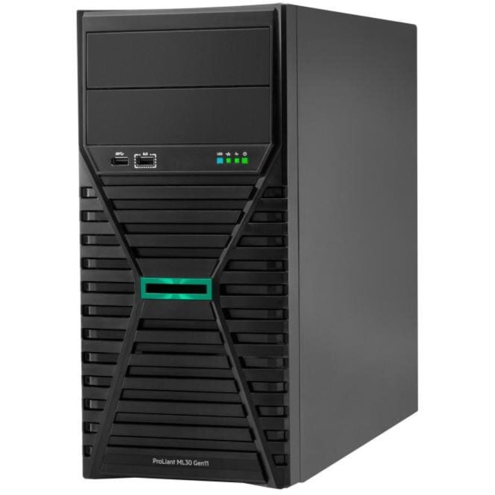 Server HPE ProLiant ML30 Gen11, Tower 4U, Intel Xeon 6325P 4 C / 4 T, 3.50 GHz - 5.20 GHz, 12 MB cache, 55 W, 32 GB DDR5 ECC, 2 x 960 GB SSD, 4 x LFF, 1000 W