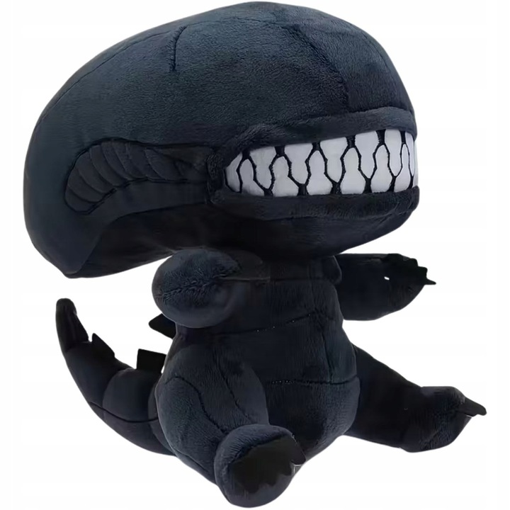 Jucarie de plus, fara marca, extraterestru din filmul Alien, 22 cm, moale, confortabil, decorativ, sigur, perfect pentru copii si adulti, cadou pentru fanii SF, material: material textil, nou, original, usor