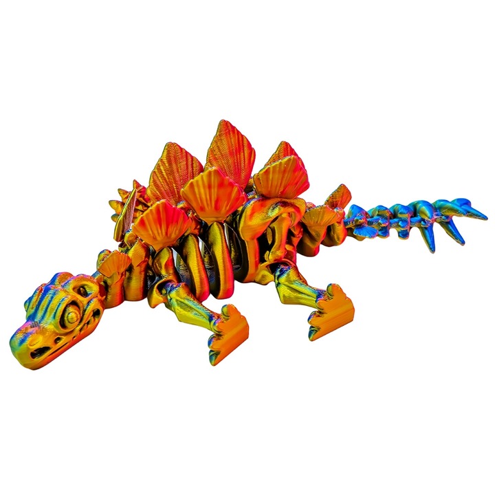 Jucarie Dinozaur 3D fidget destinata jocului sau ameliorarii stresului si anxietatatii. - Articulatii flexibile pentru pozitii personalizabile - 20 cm