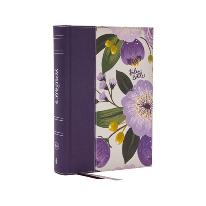Kjv, The Woman's Study Bible, Cloth Over Board, Purple Floral, Red Letter, Full-color Edition, Comfort Print: Receiving God's Truth For Balance, Hope, - Dorothy Kelley Patterson