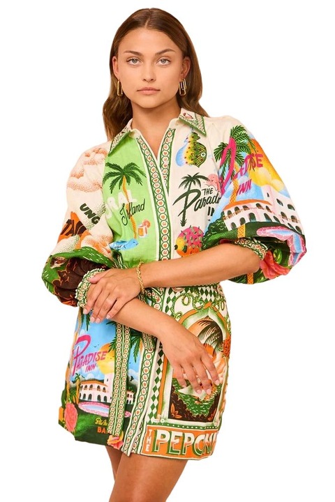 Rochie camasa florala SasurLiLi, multicolor, Multicolor