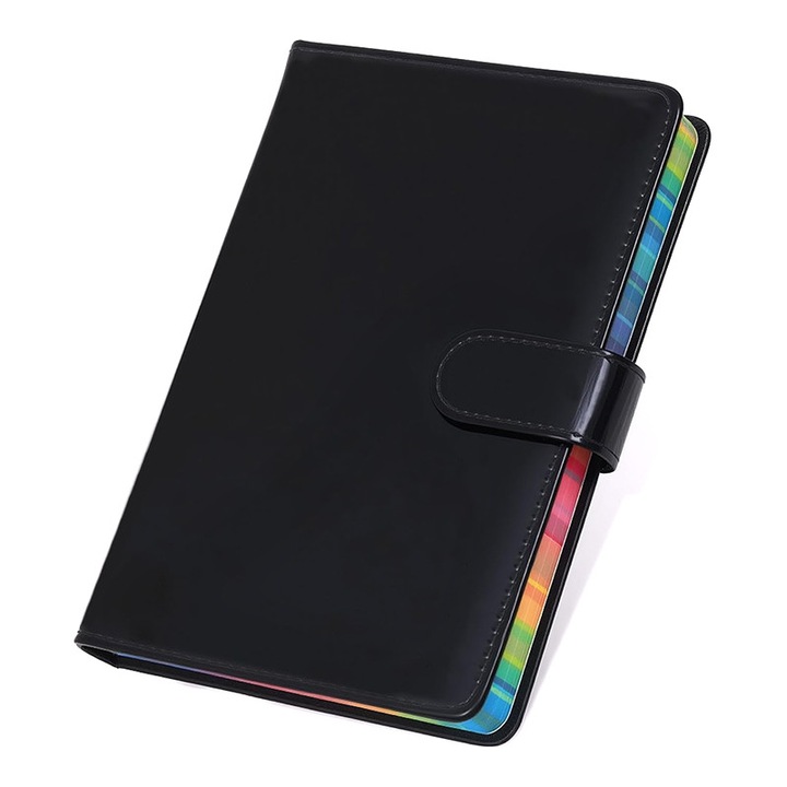 Agenda A5 din piele moale, 360 pagini, cu inchidere magnetica, NOTEKISSKAI, 14x21x20cm