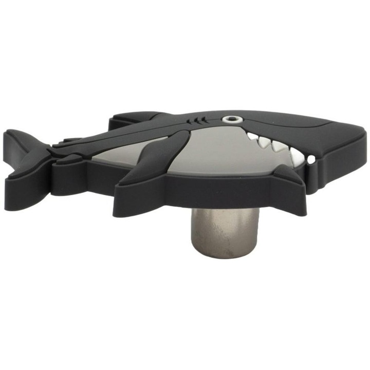 Set 2 x Buton Mobilier Copii Rechin Gri, 70x31x24 mm