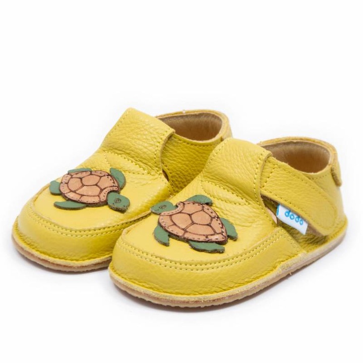 Dodo Shoes Turtle gyerek mezitlabas cipo, Sárga