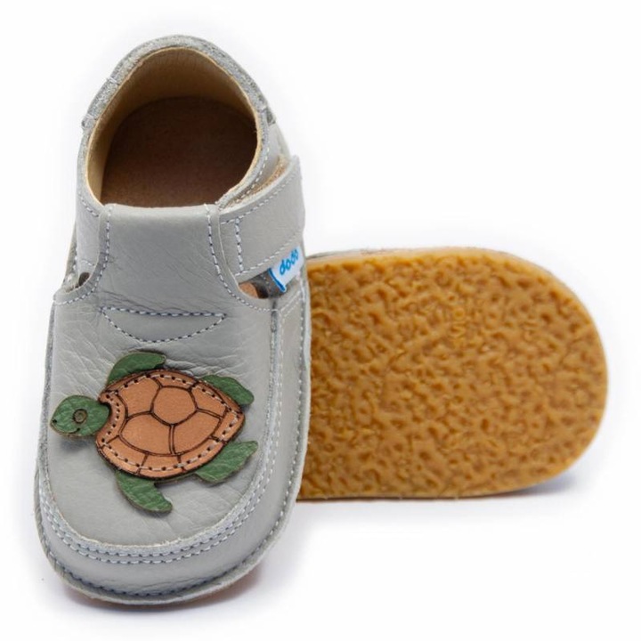 Dodo Shoes Maya Bee gyerek mezitlabas szandal, karamell szinu, termeszetes borbol, rugalmas talppal az elso lepesekhez, Szürke