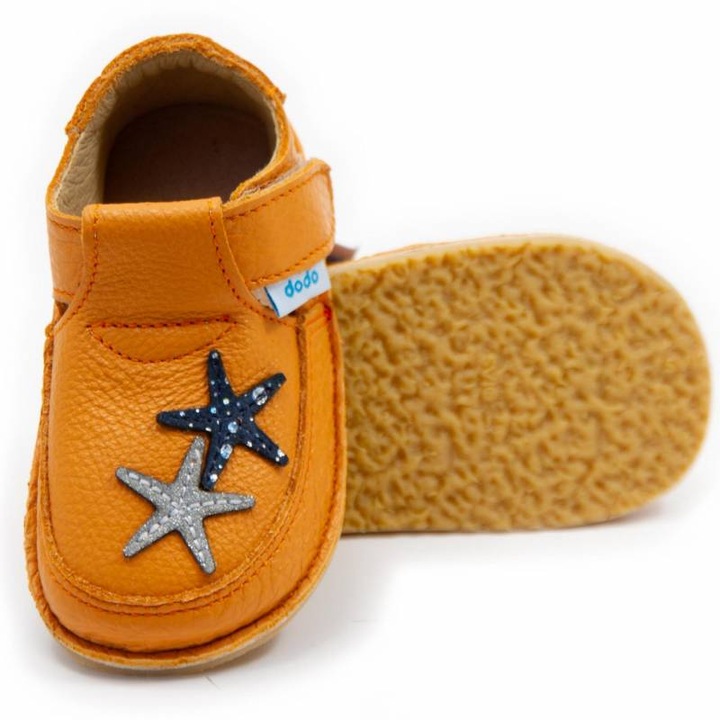 Pantofi copii barefoot Dodo Shoes Starfish, Portocaliu