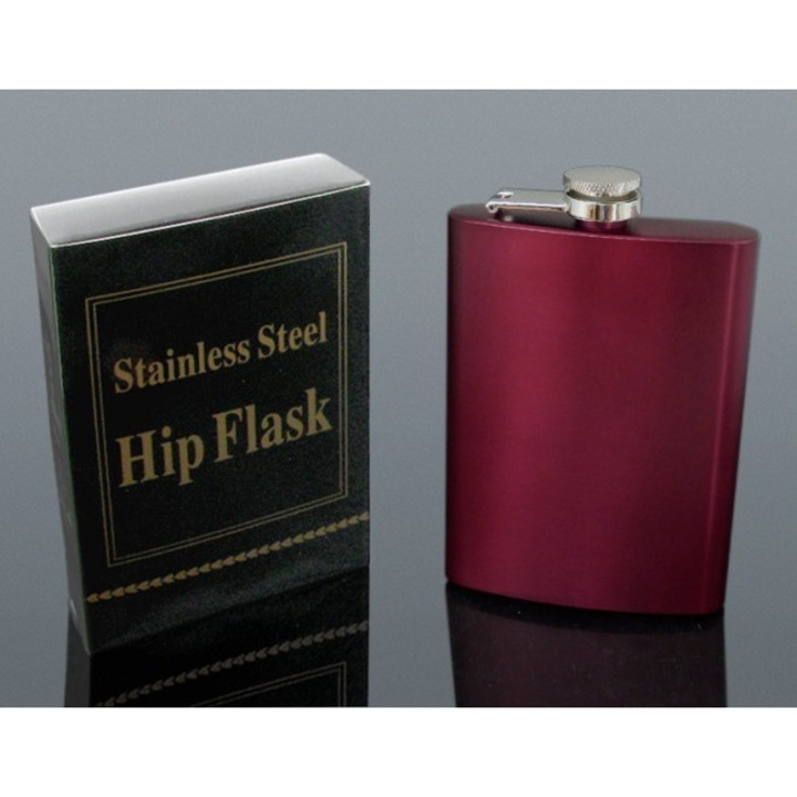 Sticla metalica purpurie 240ml, inox, set de 1