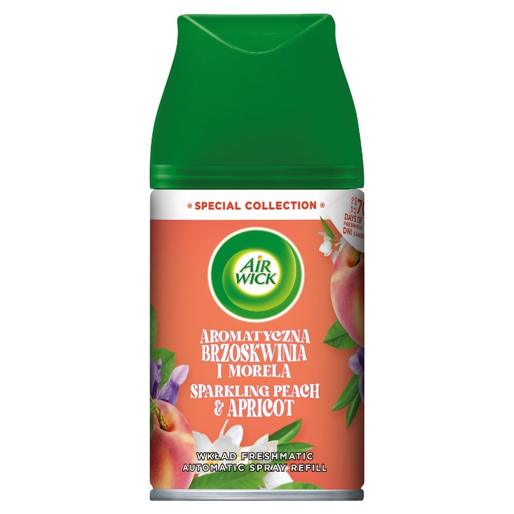 Air Wick Freshmatic légfrissítő, mangó és őszibarack, 250 ml, utántöltő készlet, 70 napos tartósság