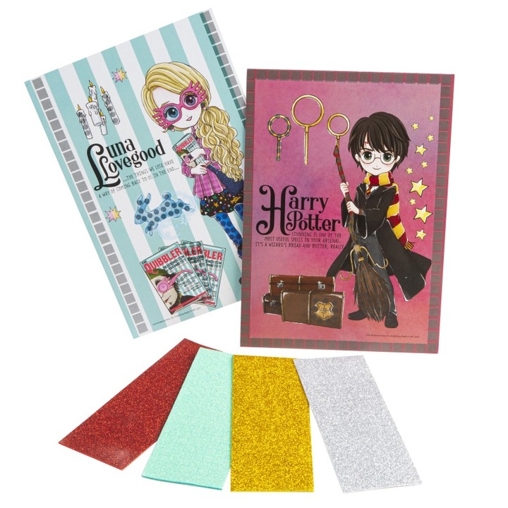 Harry Potter mozaik készlet, 4 féle öntapadós papír, többszínű