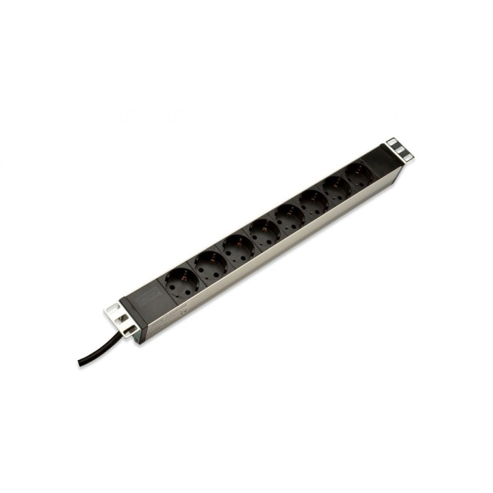 PDU удължител 19, 8 контакта, 2м, 230V, 95x55см
