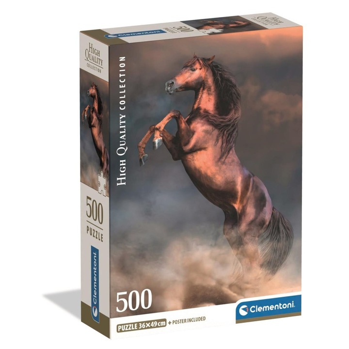 Пъзел 500 части Clementoni, тема Divoky, червен, комплект