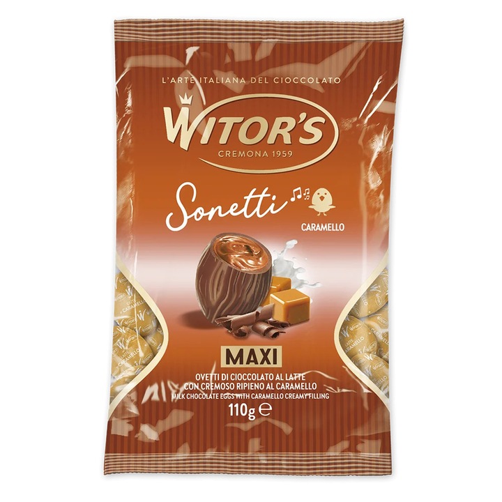 Witor's Ovetti Maxi Пралина, Шоколад-Карамел, 110g