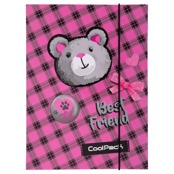 Dosar A4 Coolpack, cu elastic, Buddy, Multicolor