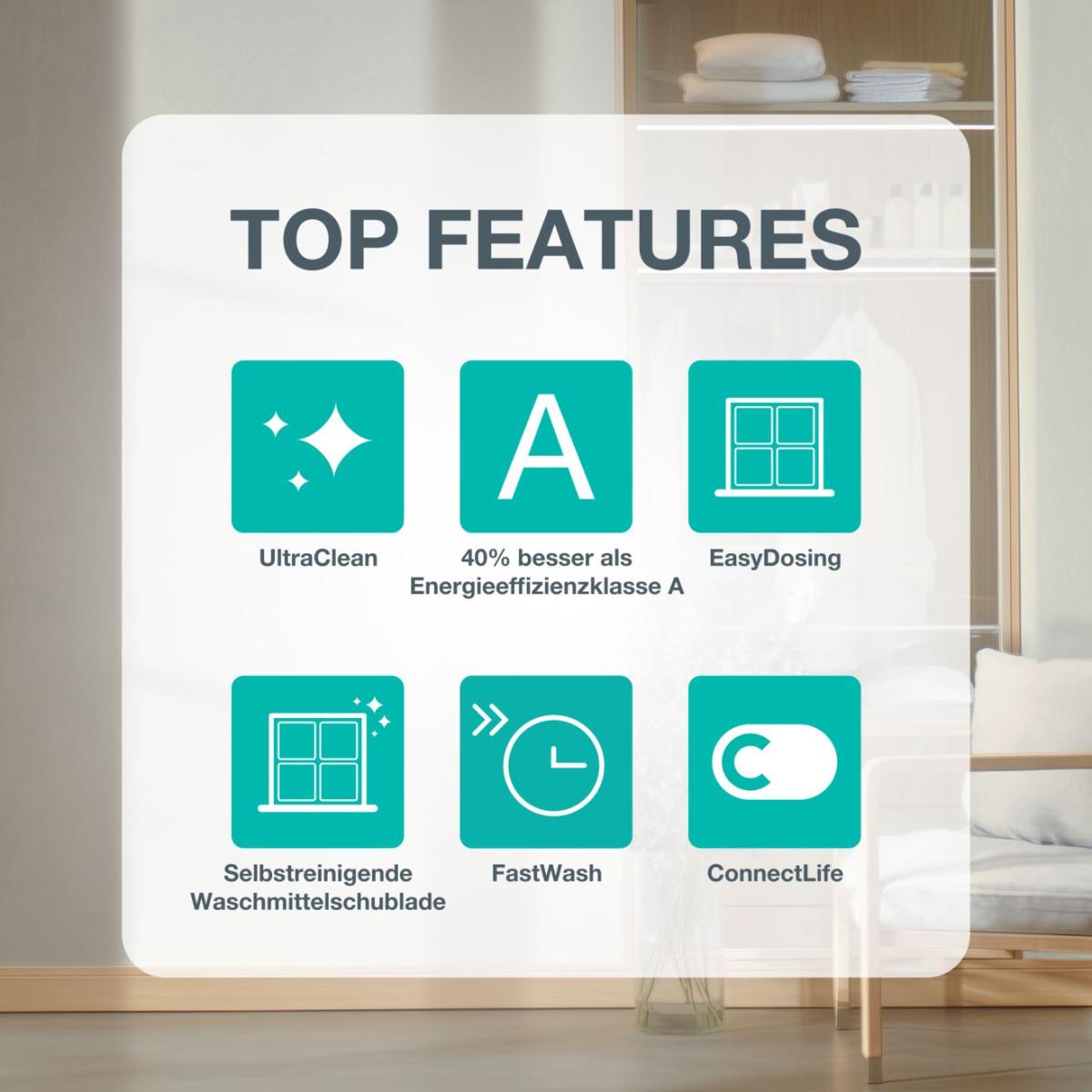 Mașină de spălat Gorenje WG414A41, Wi-Fi, 10 kg, 1400 rpm, Clasa energetică A