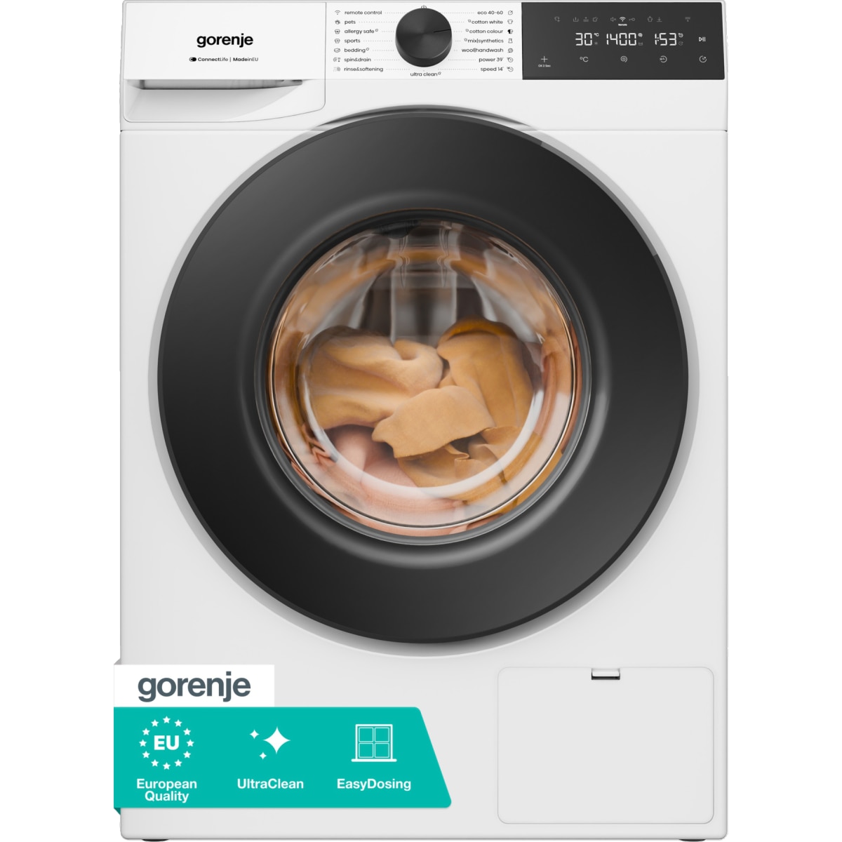 Mașină de spălat Gorenje WG414A41, Wi-Fi, 10 kg, 1400 rpm, Clasa energetică A
