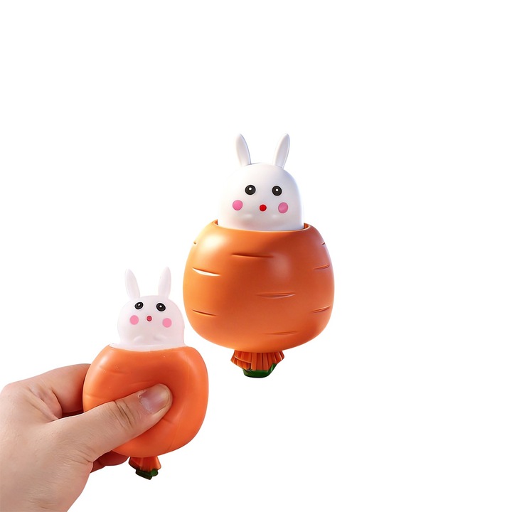 Interaktív gyerekjátékok, dekompressziós játékkészlet, sárgarépa és nyúl, fehér, tartós, szagtalan.