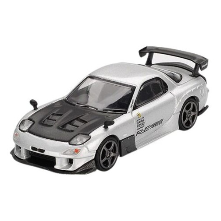 Macheta auto Mazda Rx7 (Fd3s) Re-Amamiya Silver Metallic 2004 1:64 Mini GT MGT01106-L