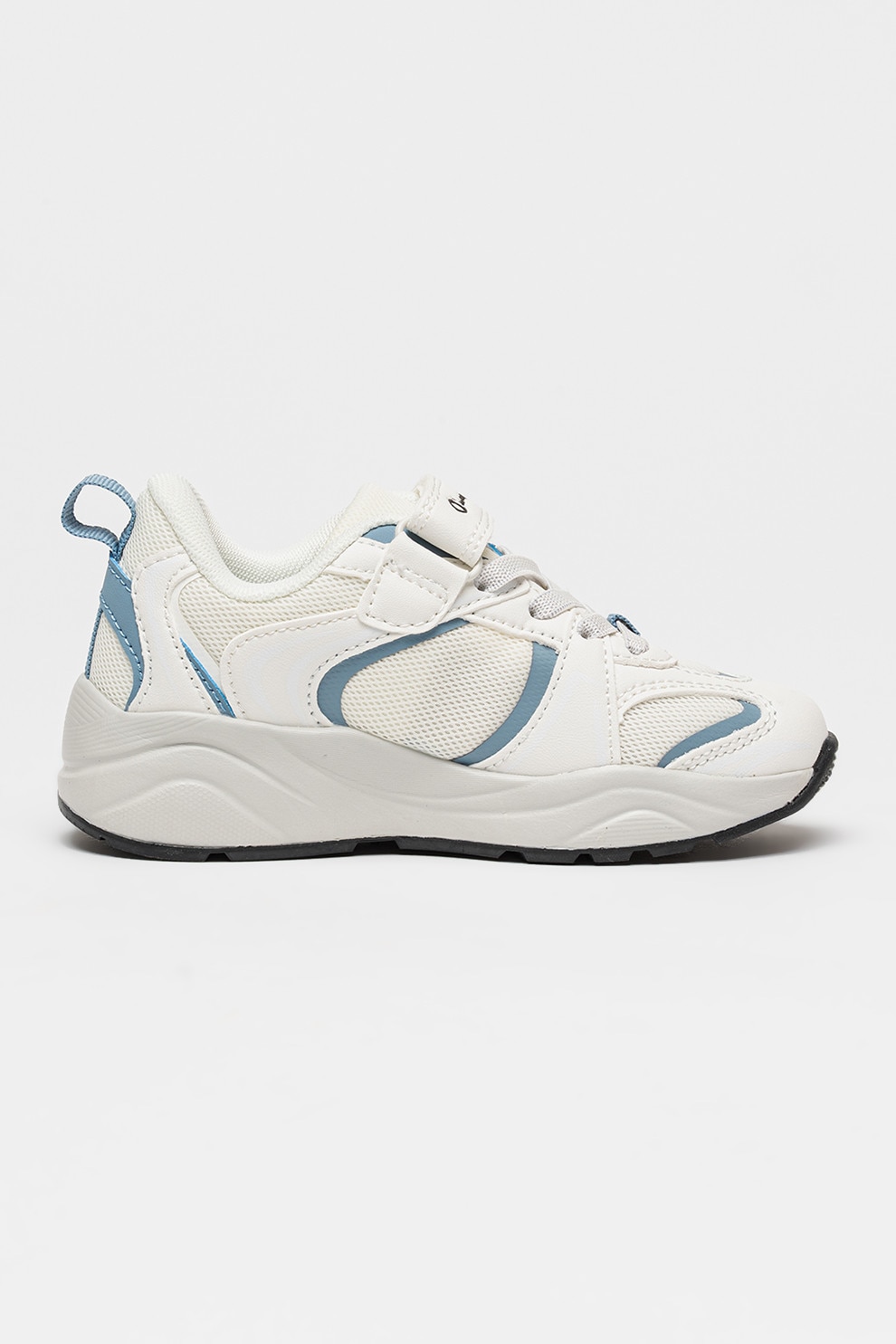 CHAMPION, Pantofi sport cu velcro si logo Baltic, Albastru prafuit