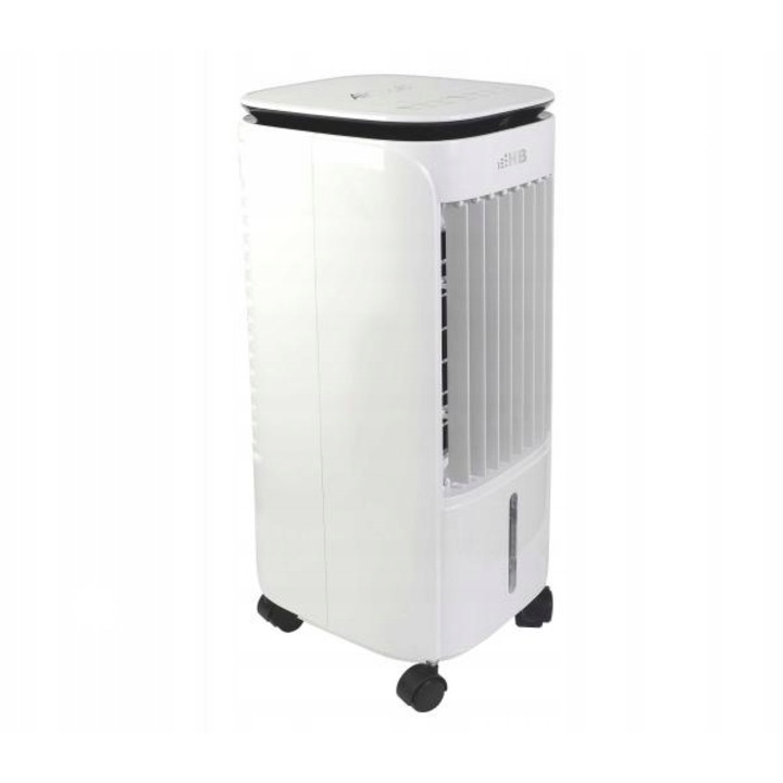 Портативен климатик HB AC0075DWRC, 75W, бял, 3 скорости, 5л резервоар, комплект с 2 охладителни акумулатора