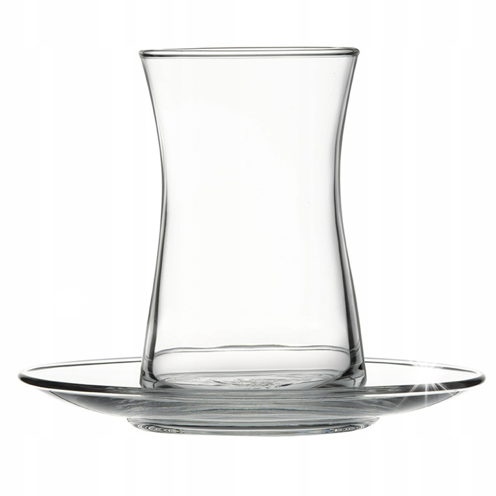 Комплект чаши Pasabahce Heybeli 160 мл, 8 броя, прозрачни, за чай и десерти