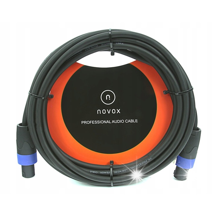 Novox XLR kábelek, 5m, fekete, hangszórókhoz