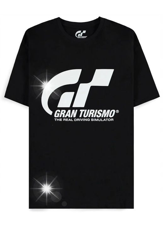 Férfi póló Difuzed, Gran Turismo, fekete, 100% pamut