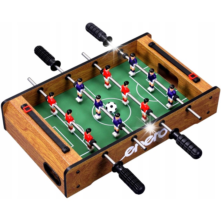Masa de fotbal ENERO, 46x27x9cm, 2 mingi, culoare maro - imitatie lemn
