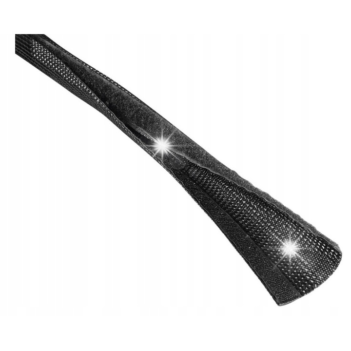 Husa pentru cabluri Hama, 1.8m, neagra, elastica, set cu 2 benzi de prindere