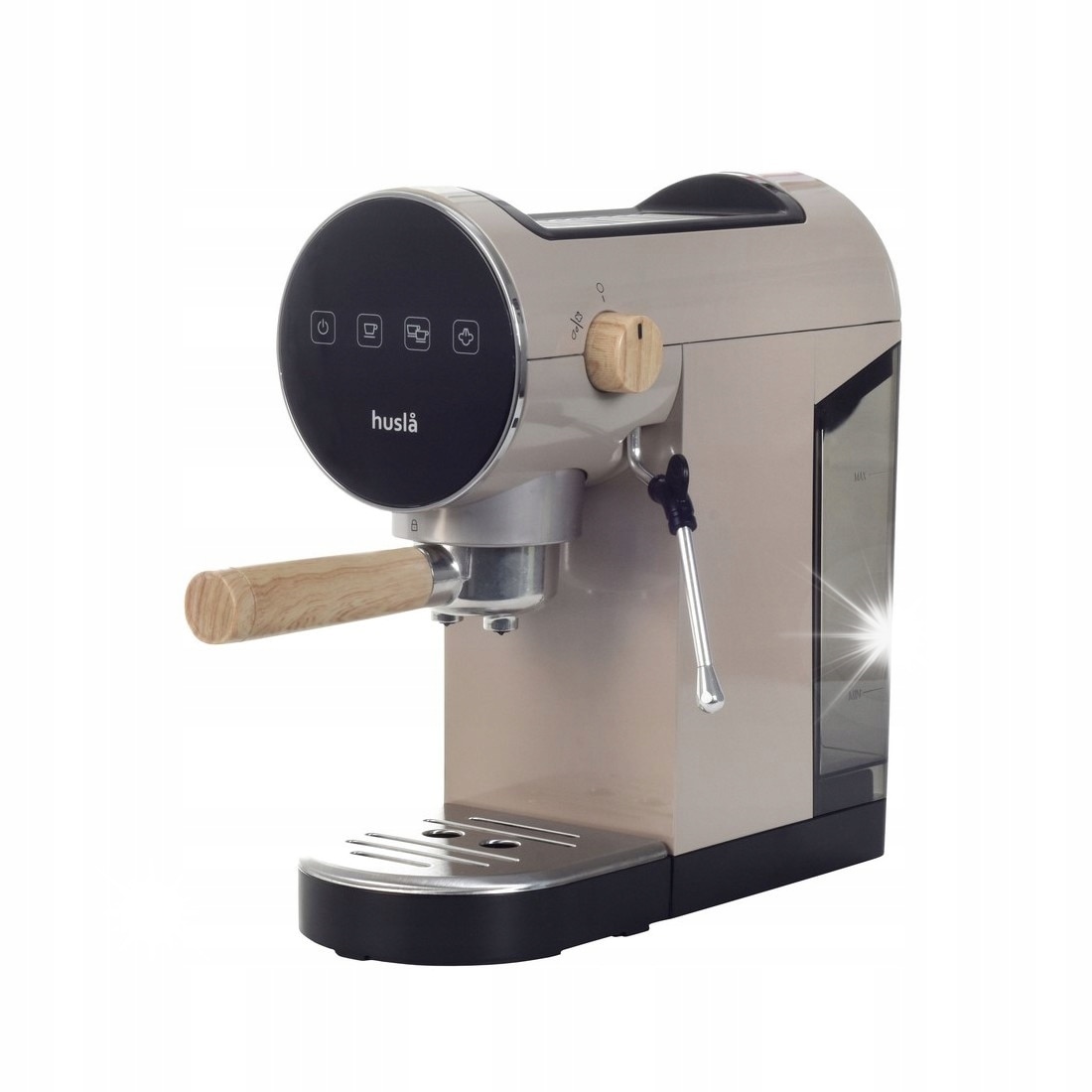 Espressor cu piston Husla, 20 bar, 1150-1360 W, 0,9 L, design clasic, culoare naturala