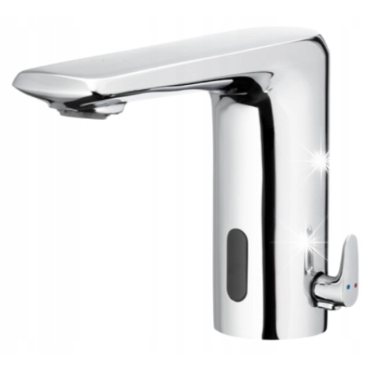 KFA Armatura Salto mosdócsaptelep, króm, 1 lyukú, 230V vagy 4xAA tápellátás, perlátorral