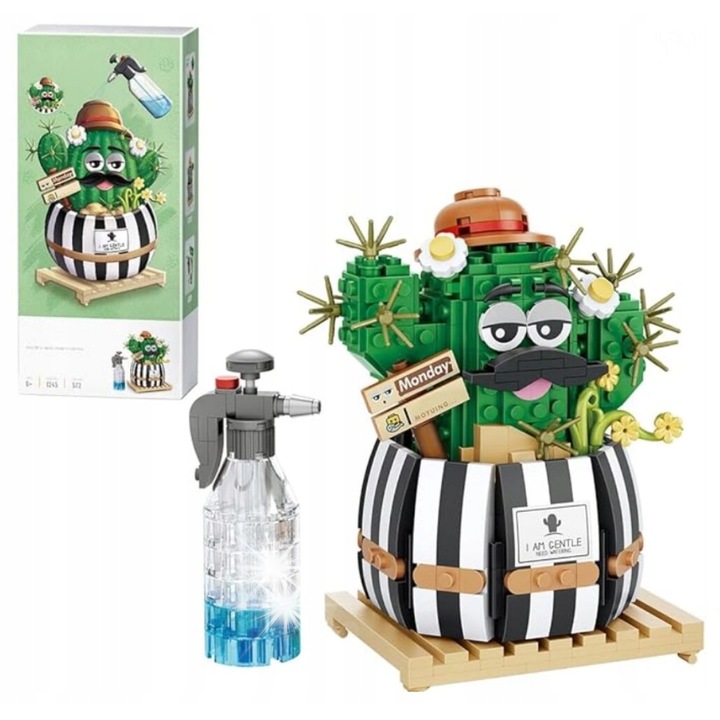 Комплект за конструиране QBI Kaktus, 572 части, пластмаса, многоцветен, 6+ години