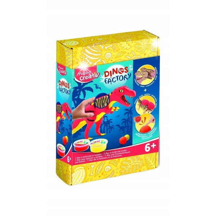 3D dinoszaurusz készlet, Maped, Tyrannosaurus rex, többszínű