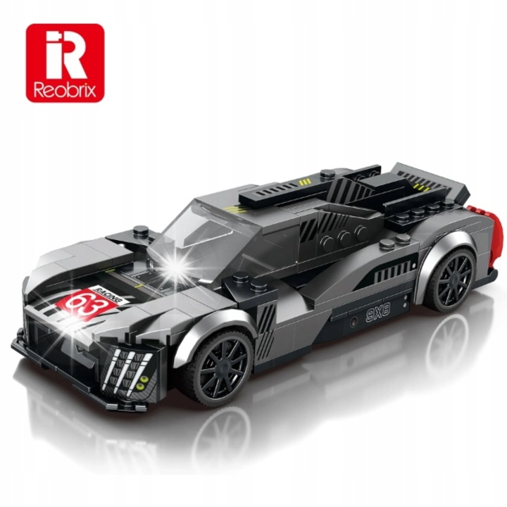 Reobrix 9X8 építőkészlet, 280 darabos, sportautó, mérete 30x22.5x5.5cm, 14 év+