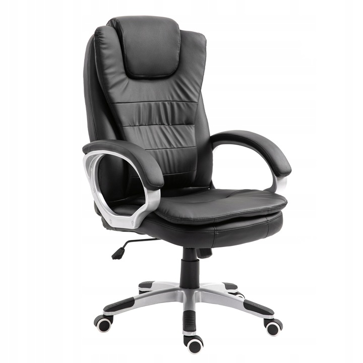 Офис стол с масаж и отопление ActiveJet YK7304, черен, ергономичен, с въртящи се колелца