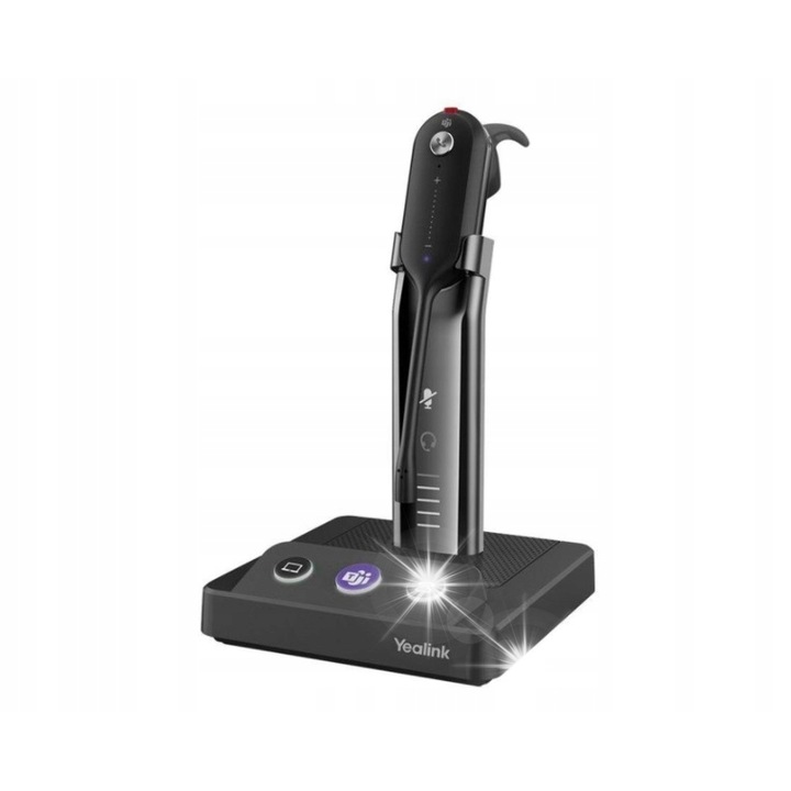 Casti PC Yealink WH63, vezeték nélküli, 19g, DECT, Microsoft Teams támogatással
