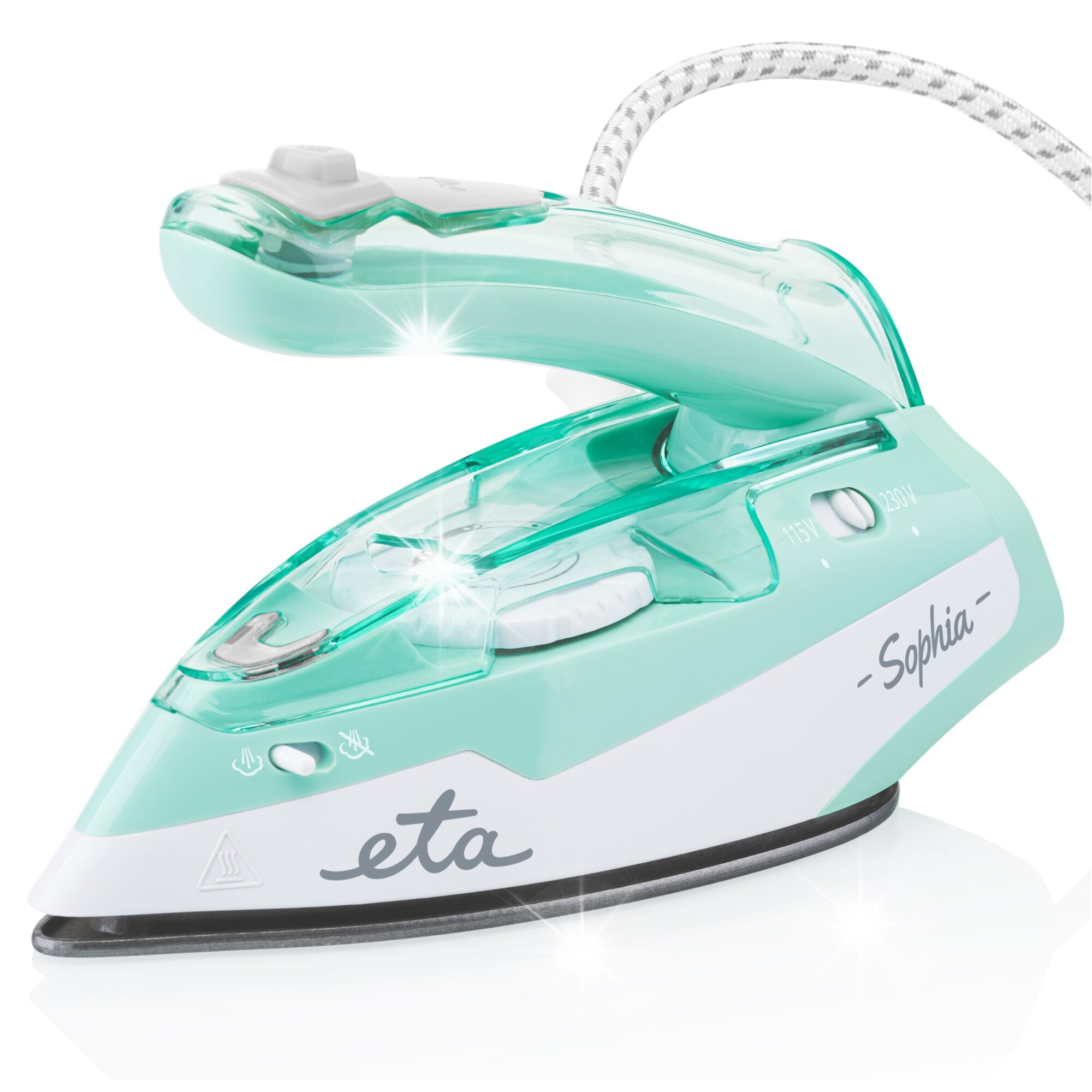 Fier de calcat calatorie ETA Sophia 127190000, ceramica, 1100W, abur 50g/min, 80ml, 19,5x13x9cm