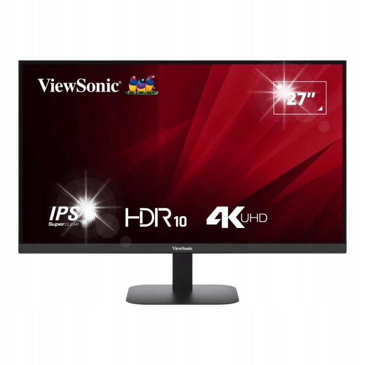 Monitor ViewSonic VA2708-4K-HD 27", IPS, 4K UHD, 60 Hz, fekete, 613.19x449.89x190mm