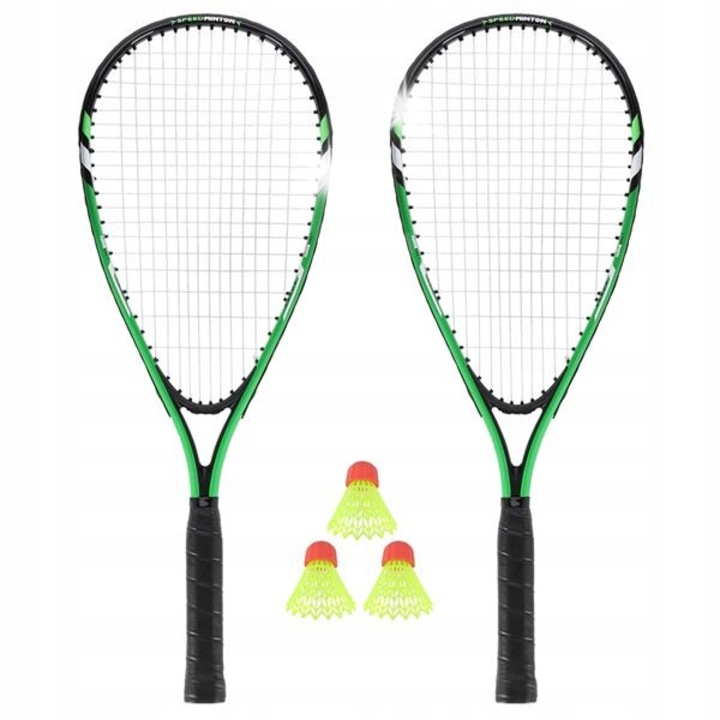 Комплект ракети за спийминтън Nils NRS001, 2 ракети, 3 совалки, зелен, 58,9 см