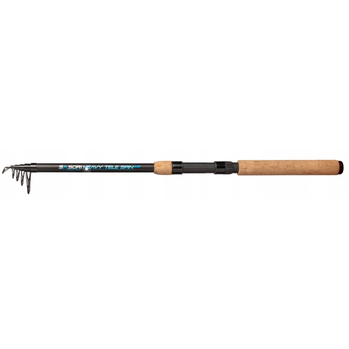 Lanseta pescuit Mikado Sasori Heavy Tele Spin 240cm, 30-60g, 5 sectiuni, greutate 168g