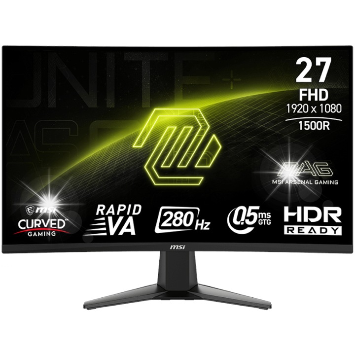 Monitor MSI MAG 276CXF, 27", 1920x1080px, fekete