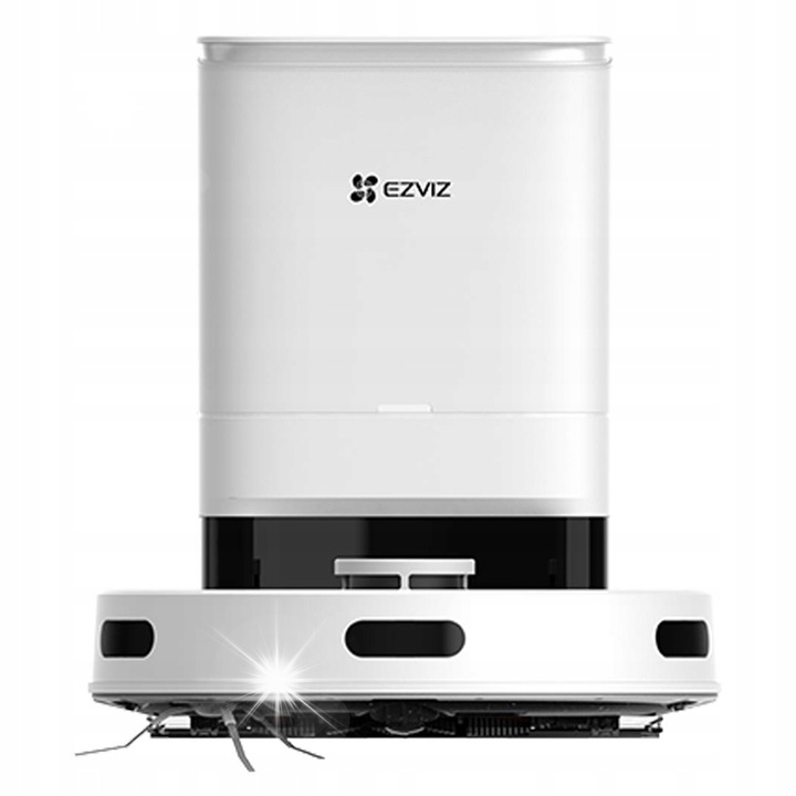 Робот прахосмукачка EZVIZ RE5 Plus, мощност на засмукване 4000 Pa, пълен комплект, бял/черен, 34.5x34.5x9.5см