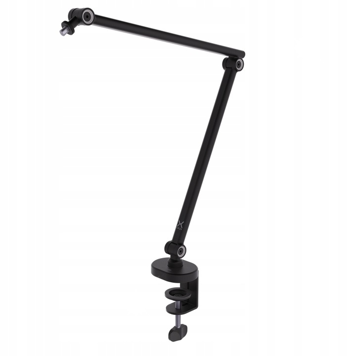 Krux Arm 100 mikrofonkar, fekete, 780x790mm, maximális teherbírás 900g, adapterkészlet mellékelve