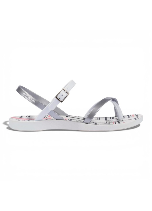 Sandale Dama, Ipanema, Fara Model, Cauciuc, Pentru Piscina, Plaja, Usoare, Elastice, Alb/Argintiu