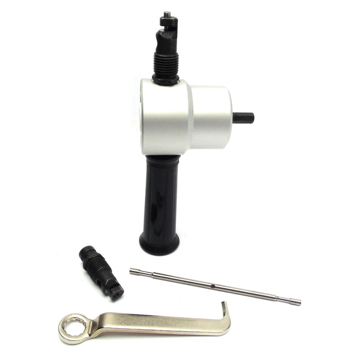 Falon-Tech fémvágó olló, fúrógéphez, 1,8mm vastagság, 3000 ford./perc, komplett készlet