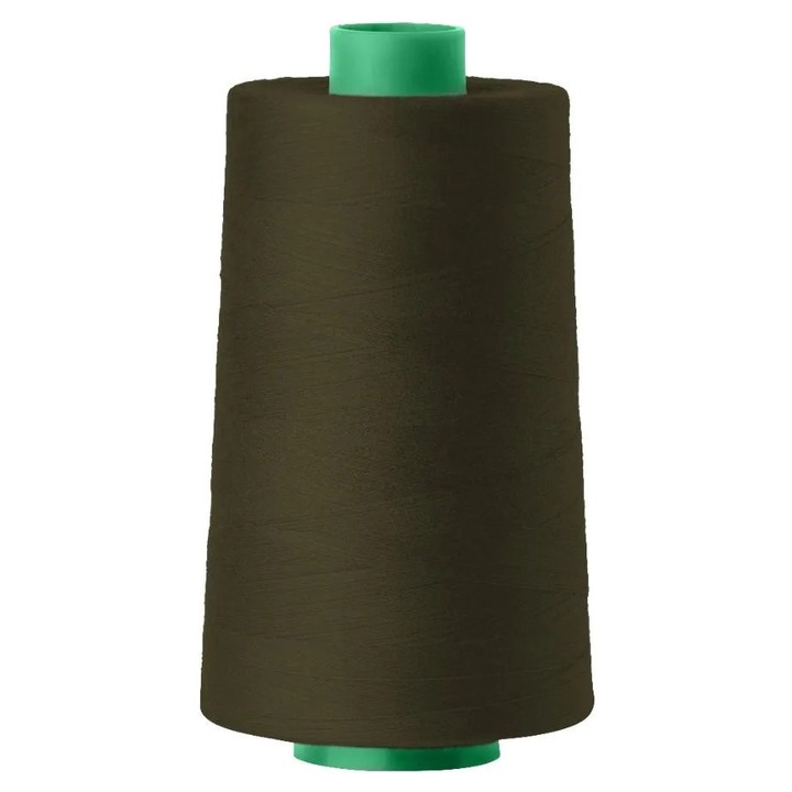 Ata de cusut finete 180, con 5000 m, ideala pentru imbracaminte usoara, 100% poliester Talia Ariadna, verde inchis
