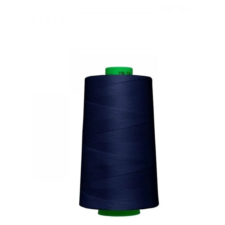 Ata de cusut finete 80, con 5000 m, pentru imbracaminte usoara si grea, 100% poliester Talia Ariadna, albastru denim