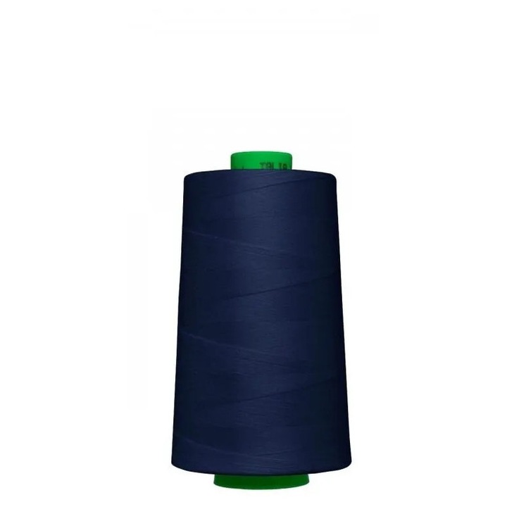 Ata de cusut finete 80, con 5000 m, pentru imbracaminte usoara si grea, 100% poliester Talia Ariadna, bleumarin